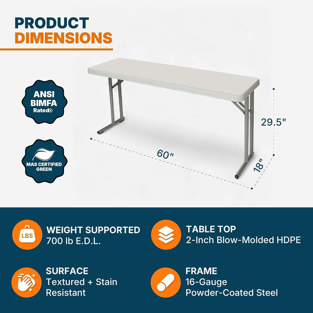 OEF Furnishings OEFBT-SEM1860 Commercial-Grade Premium Industrial Seminar Fol...