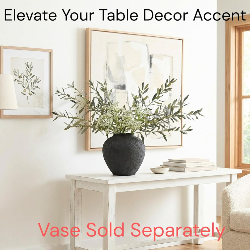 Faux Arrangement - Olive Branches & White Berry, Greenery Stems For Vase