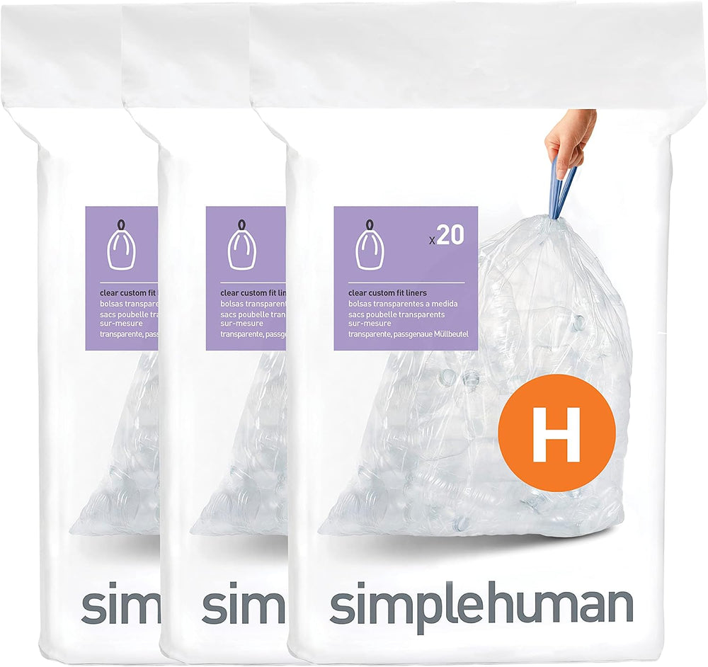 simplehuman CW0286 code H Custom Fit Bin Liner Bulk Pack