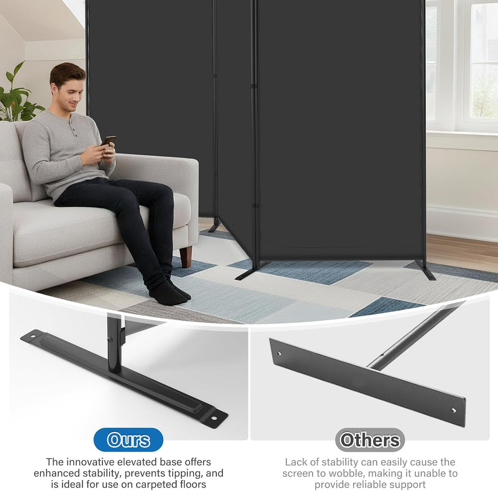 AKTOP 3 Panel Room Divider 6FT โ 103" W x 70" H Folding Privacy Scr...