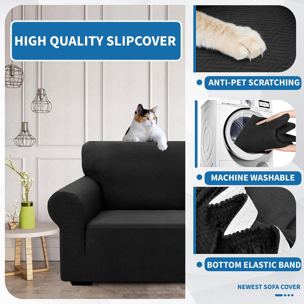 XINEAGE Stretch Jacquard Armchair Cover, Non Slip Sofa Slipcover for Dog