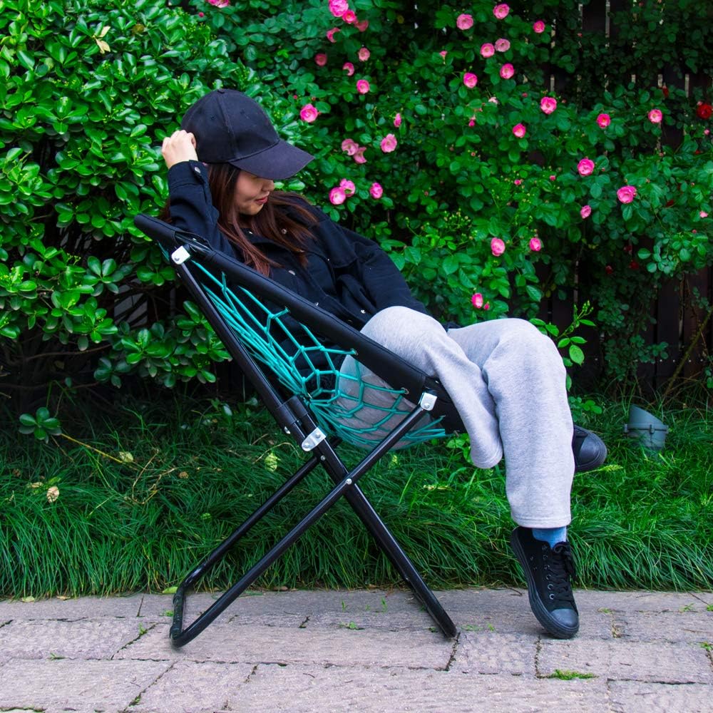 CampLand Bunjo Bungee Dish Chair - Versatile Folding Chair with Fun Bouncy De...