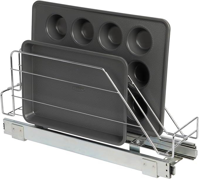 Household Essentials Glidez Multipurpose Chrome-Plated Steel Pull-Out/Slide-Out