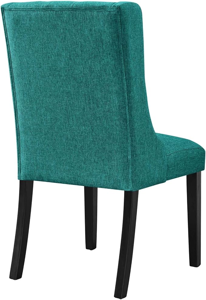 Modway Baronet Button-Tufted Fabric Parsons Dining Chair in Teal