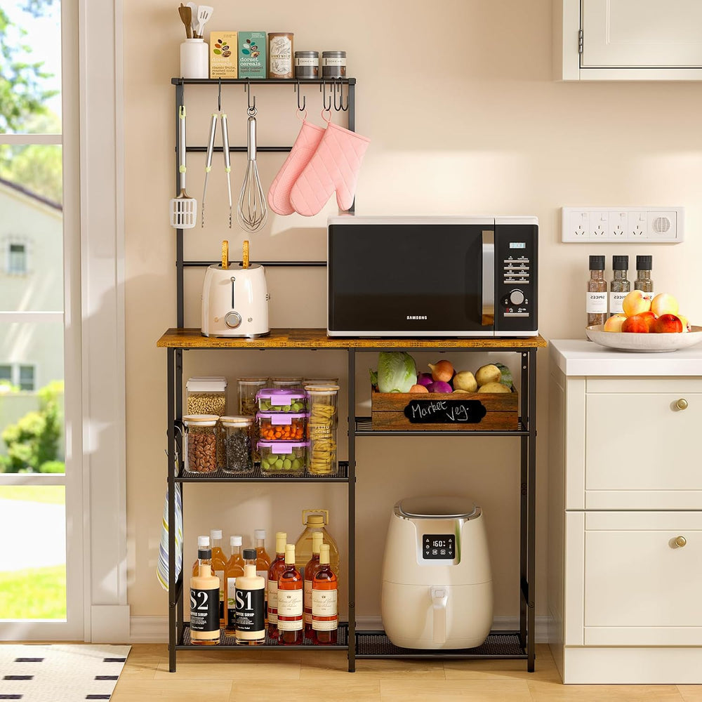 3IngSeagulls Baker's Rack for Kitchen with Storage, Microwave Stand with ...