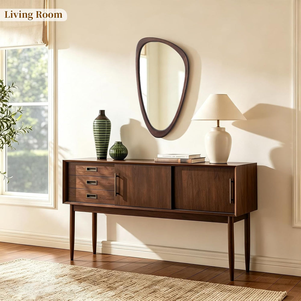 WallBeyond 30" H x 19" W Asymmetrical Mirror, Irregular Wall Mirror...