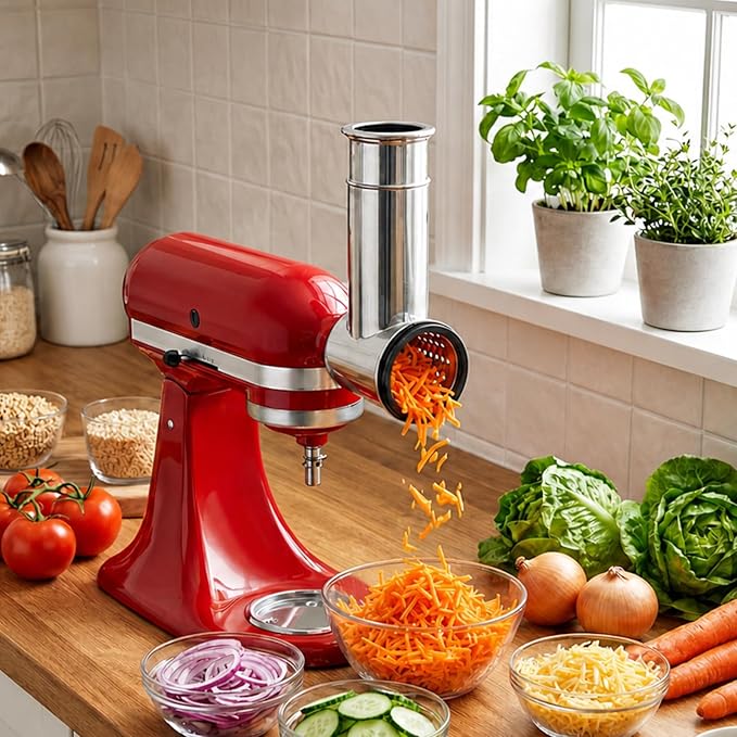 Stainless Steel Slicer Shredder Attachment