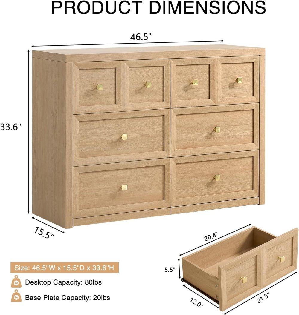 3 Piece Bedroom Set - Includes 6 Drawer Dresser and 3 Drawer King Size Nights...
