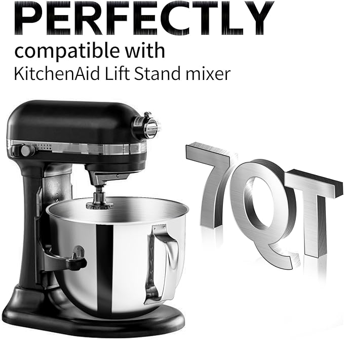 Stainless Steel 7QT Mixer bowl Fit