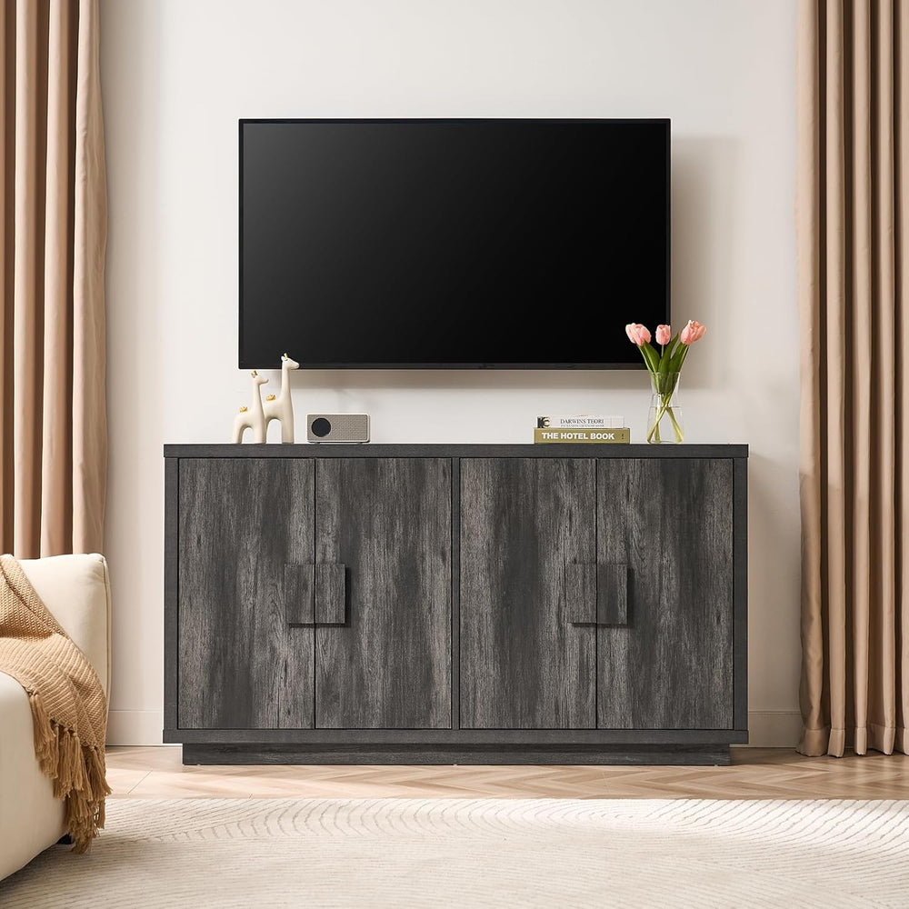 ONBRILL Buffet Cabinet with Storage, 63" Sideboard Cabinet with 4 Doors ...