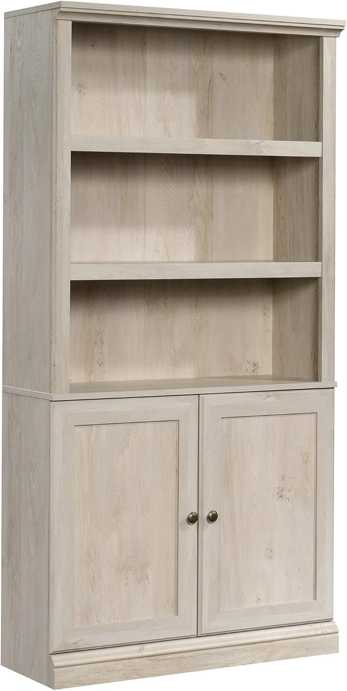 Sauder Miscellaneous Storage Bookcase with Doors, Adjustable Shelves, 5 Shelf...