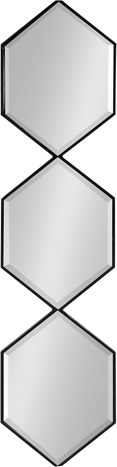 Kate and Laurel Roycen Modern Narrow Geometric Shaped Metal Accent Wall Mirro...