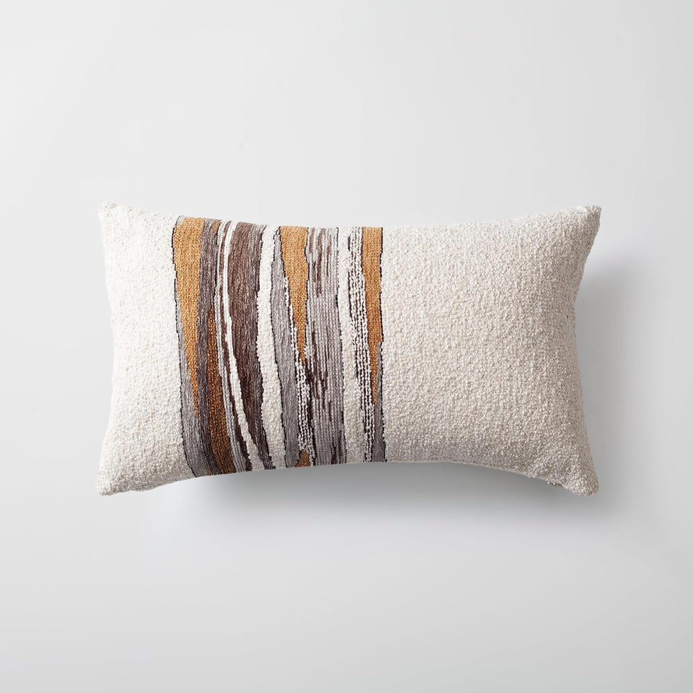 Throw Pillow Covers 20x20 Inch, Pack of 1 Textured Linen Blend with Woven Str...