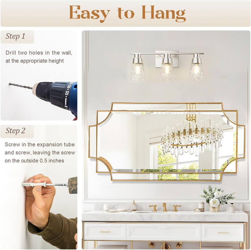 Gold Mirror for Wall, 24"x48" Large Decorative Mirrors for Wall Dec...