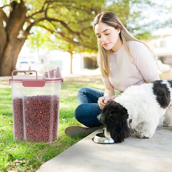 LEAWALK 5Lbs Airtight Cat Dog Food Storage Container (2pack)