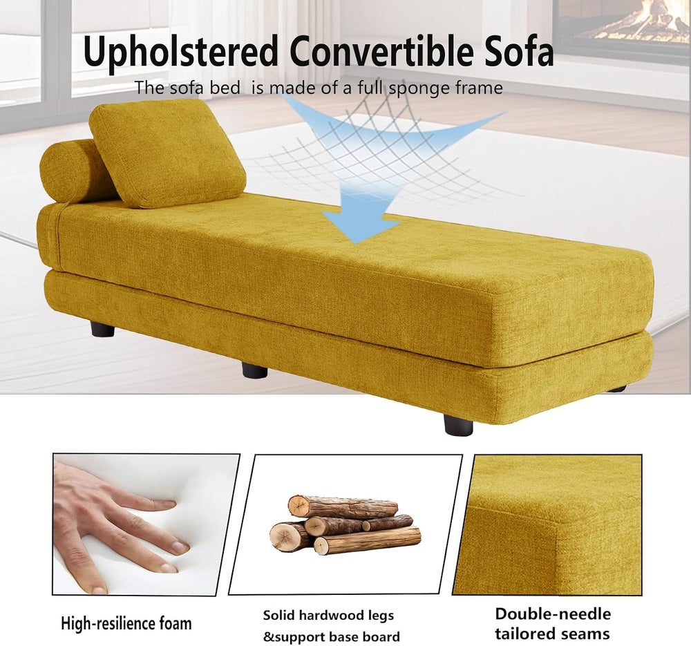 80-Inch Inch Upholstered Daybed, Chaise Lounge Chair Indoor for Living Room, ...