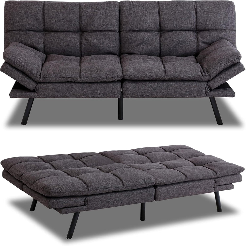 MUUEGM Futon Sofa Bed, Convertible Sofa Sleeper for Compact Space,Apartment, ...