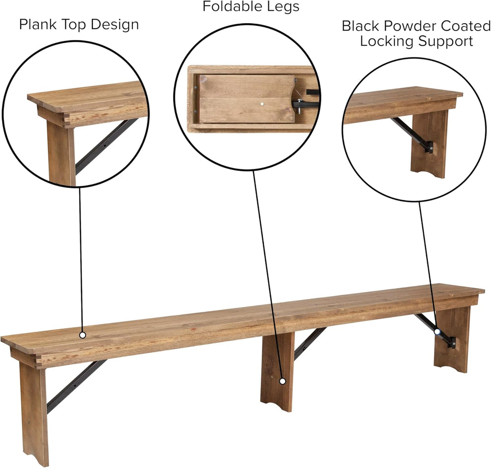 Flash Furniture Hercules Series 8' x 12' Commercial Grade Rustic Soli...