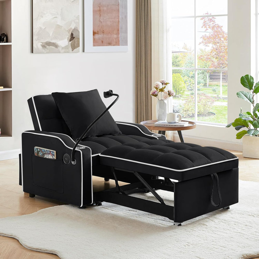 Sleeper Sofa Chair Bed, Convertible 3-in-1 Sofa Armchair, Adjustable Sleeper ...