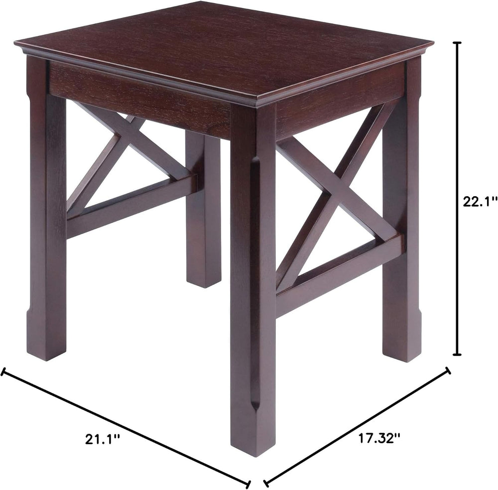 Winsome Xola Nesting Tables, Cappuccino | Small Square Coffee or End Table Se...