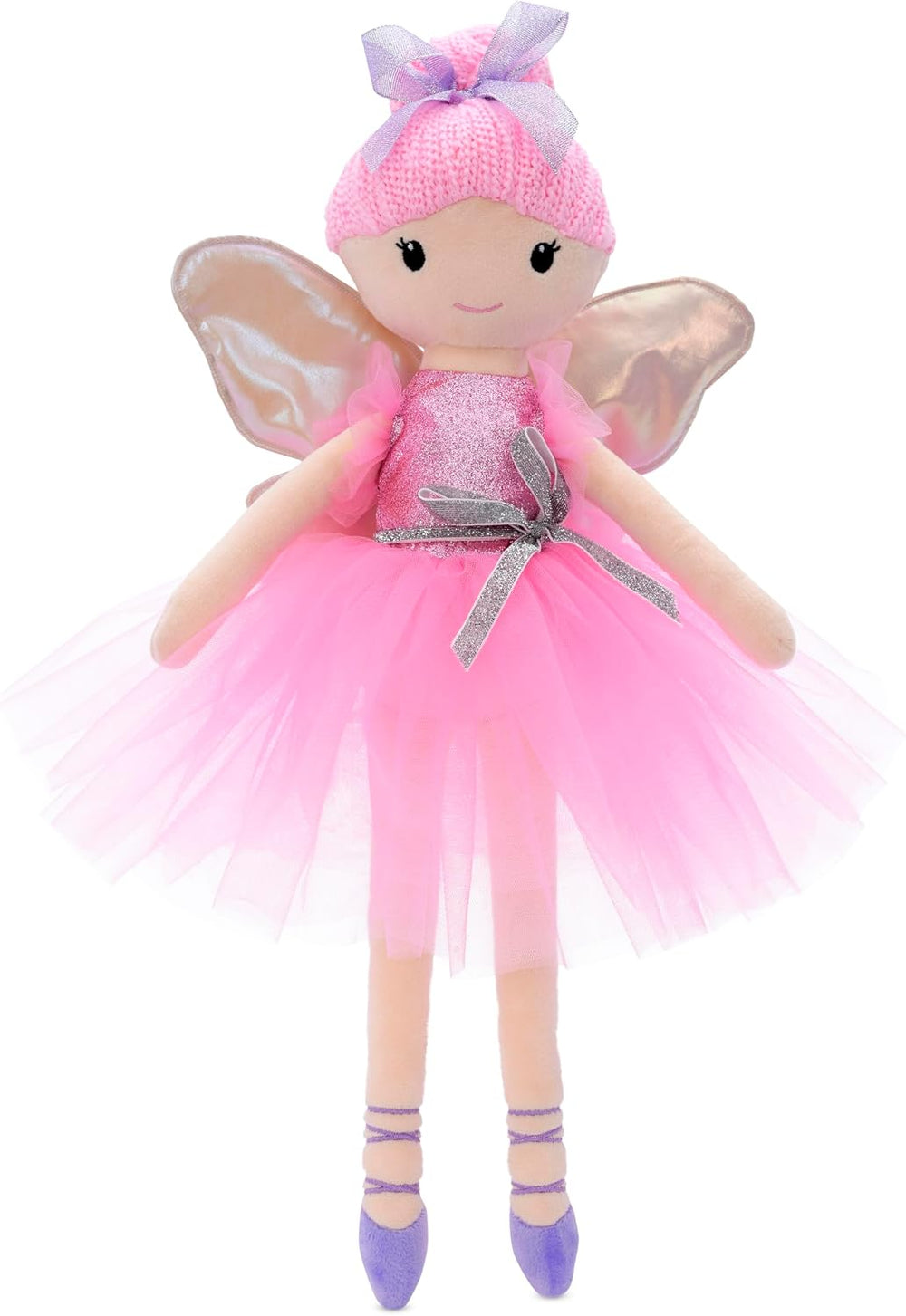 iscream Furry Plush 18.5" Nutcracker Sugar Plum Fairy Embroidered Accent...