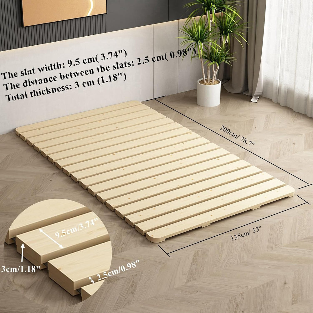 Foldable Floor Bed Frame for Japanese Futon Mattress Full Size
