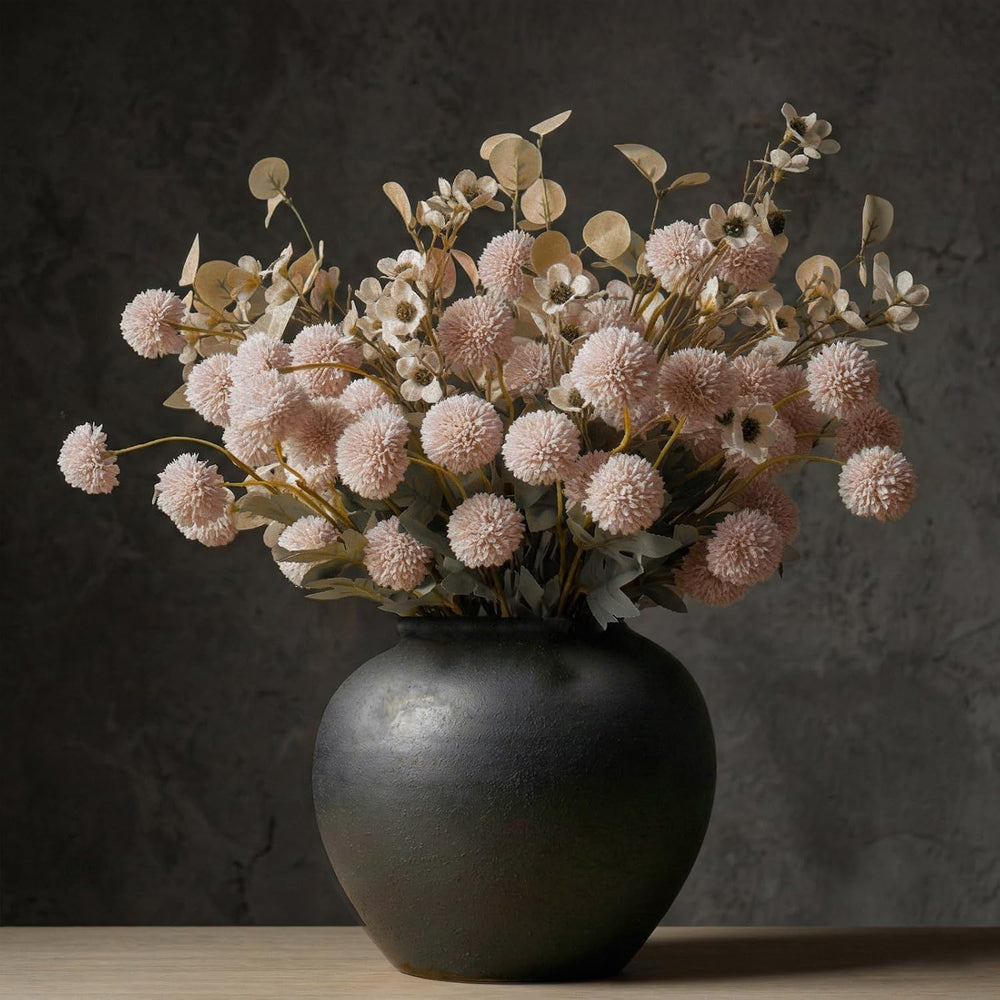 22Pcs Faux Kiku Flowers for Vase, Beige Artificial Flower Arrangements, Long ...