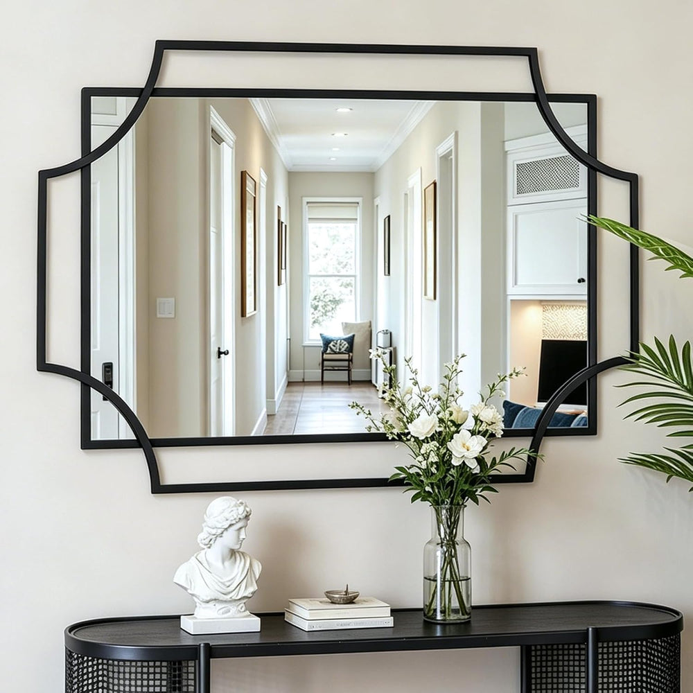 Large Wall Mirrors for Decor, Black Bathroom Mirror 40''X28''