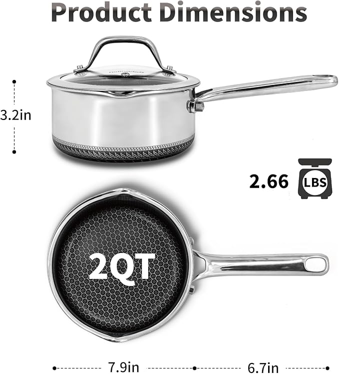 Hybrid Nonstick 2 QT Saucepan