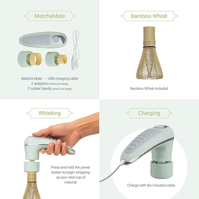 Matcha Mate Electric Powered Bamboo Whisk