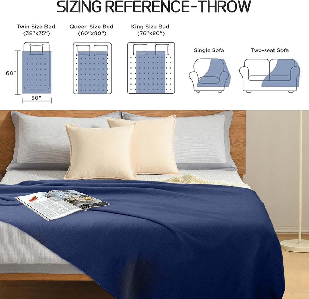 24 Pcs Fleece Blankets Bulk 60 x 50 in, Throw Blankets in Bulk for Wedding, L...