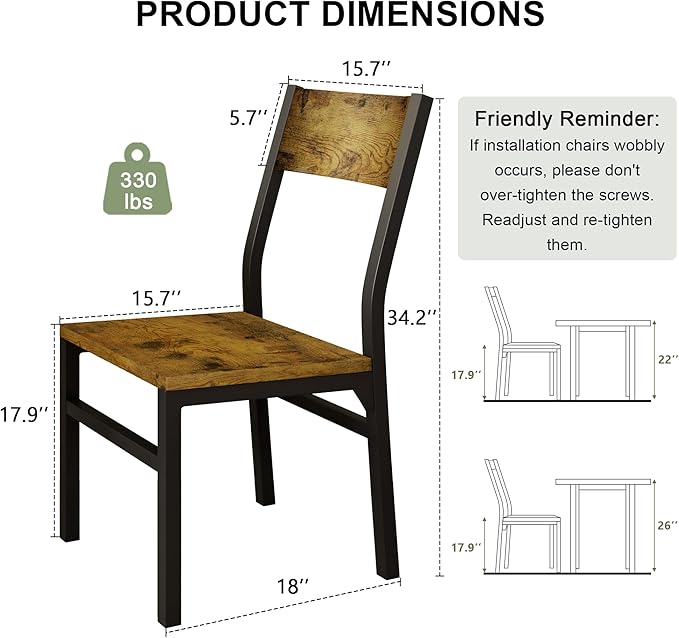 Feonase Dining Chairs Set of 6, Modern Kitchen Chairs with Ergonomic Backrest...