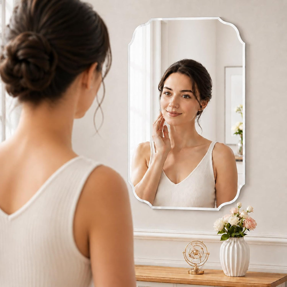 18''x24'' Wall Mirror Frameless Bathroom Mirrors Tempered Gla...