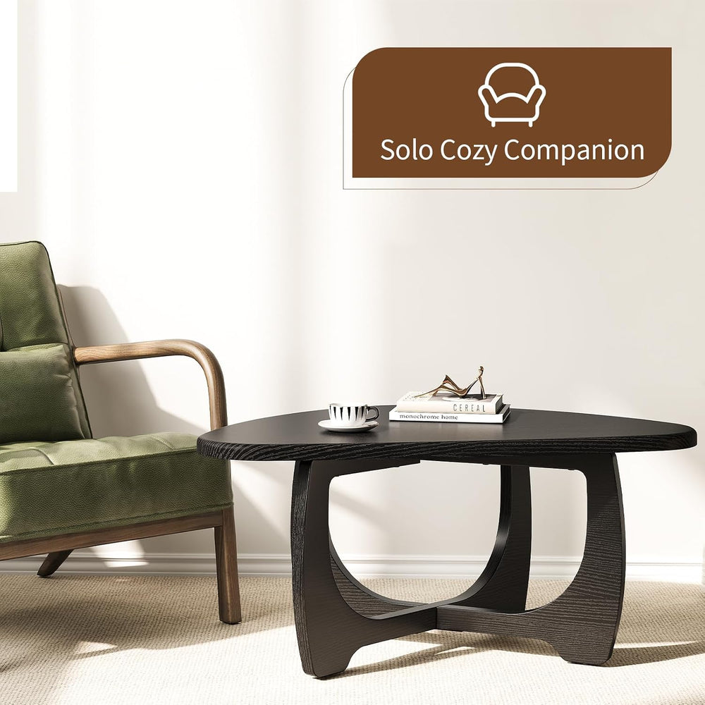 Coffee Table for Living Room, Mid Century Modern Round Coffee Table