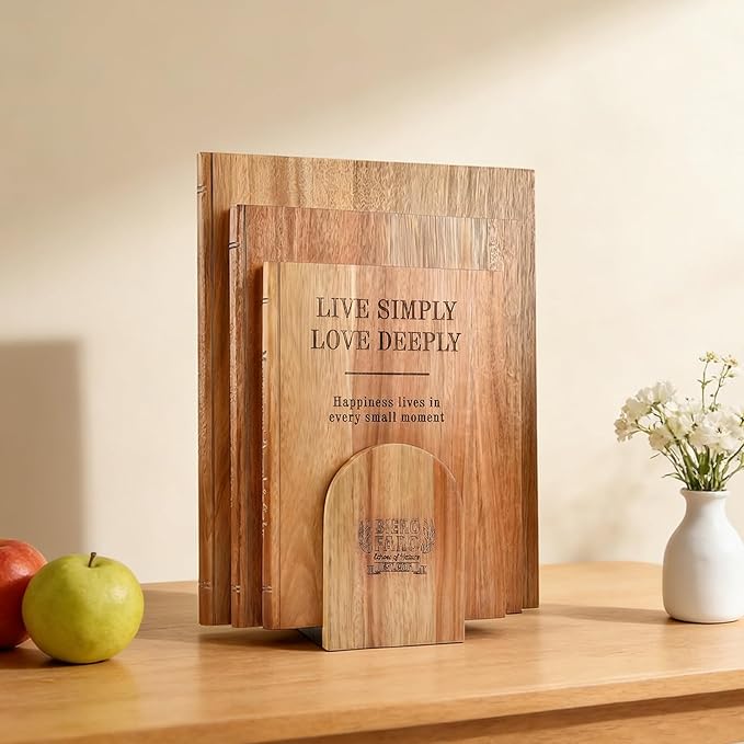 Book cutting board Set of 3, Acacia Wood Chopping Board
