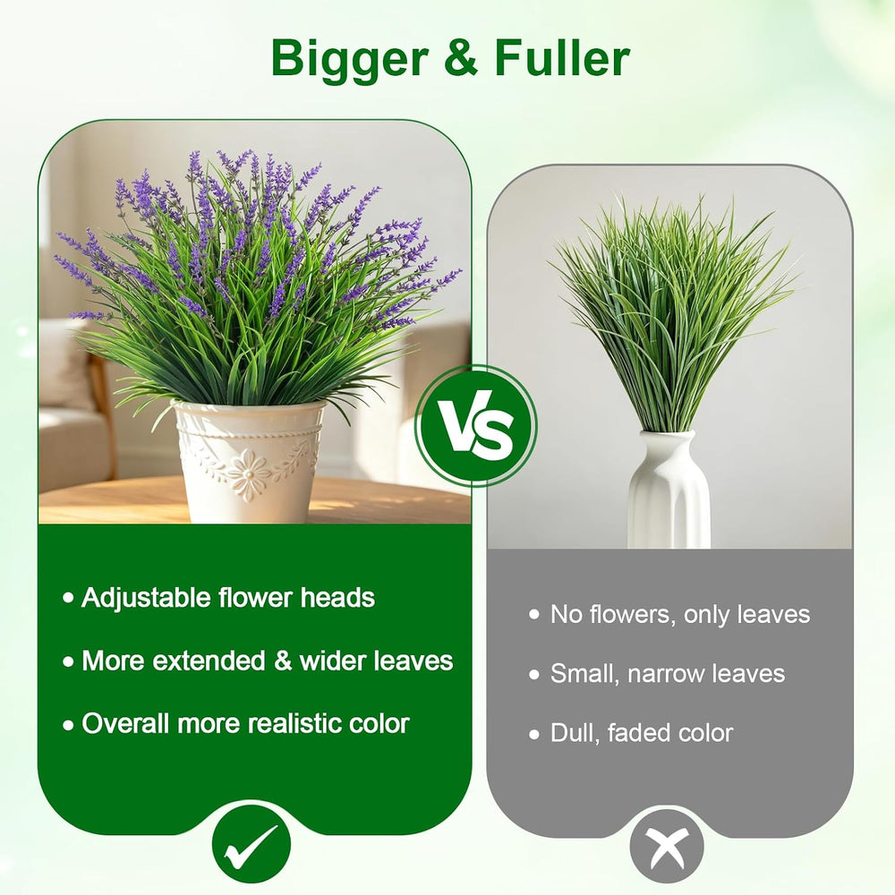 36 Bundles Artificial Plants & Flowers Adjustable Height Fake Lavender Fl...