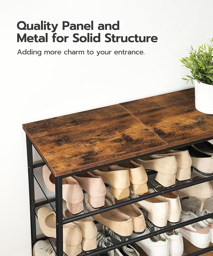 HOOBRO Shoe Rack for Entryway, 5-Tier Shoe Organizer