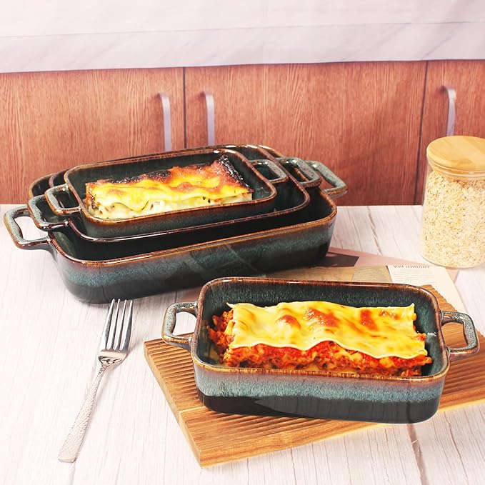 12" X 9" Porcelain Rectangular Casserole Dishes
