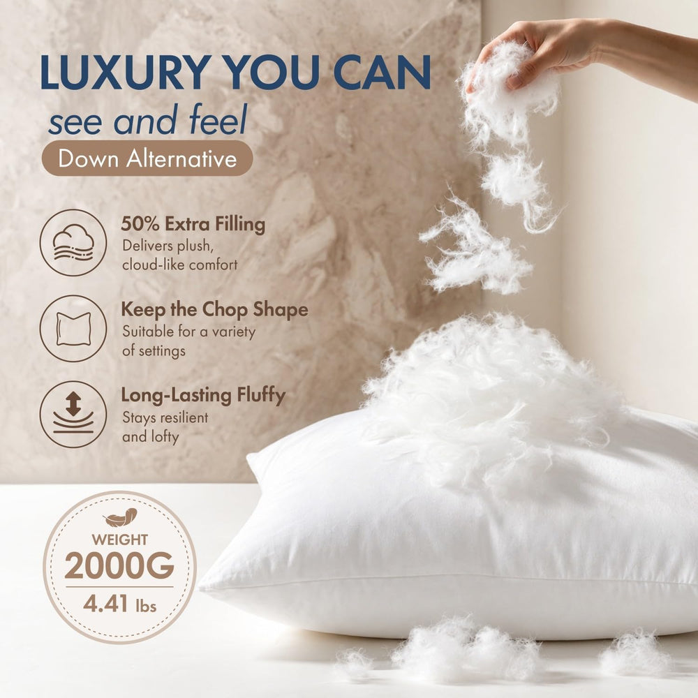 MIULEE 28x28 Inch Synthetic Down Alternative Euro Pillow Insert