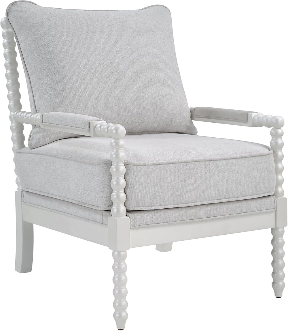 Morden Fort Spindle Accent Chair, Solid Wood Frame, Mid Century Modern Spindl...