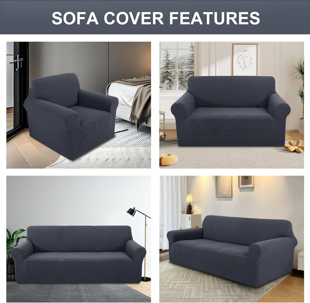Stretch Recliner Chair Cover for Armchair, Small, Dark Gray
