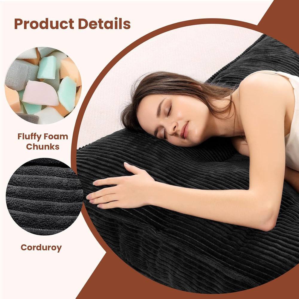 8" Futon Mattress Queen Size,Futons Sofa Couch Bed with Straps, Thick Co...