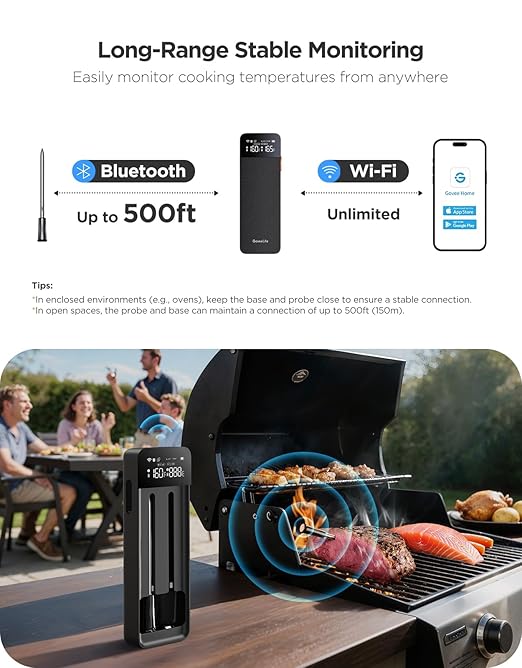 GoveeLife Smart Wireless Meat Thermometer 2 Probes