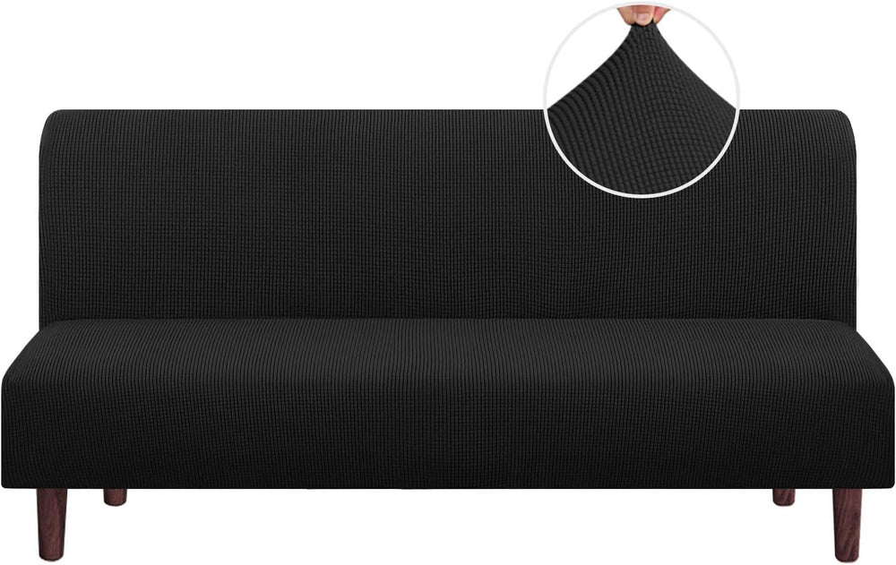 PrinceDeco Stretch Armless Futon Cover Futon Slipcover Full Queen Size Futon ...