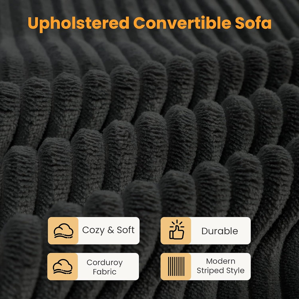 Boneless Couches, 3 Seater Boneless Couch with Futon Couch Corduroy Boneless ...