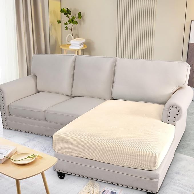 H.VERSAILTEX Super Stretch Individual Chaise Cover Sectional Couch Covers