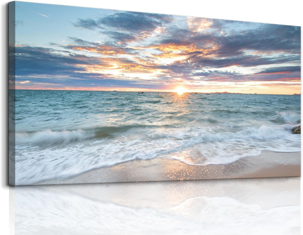 Yxbhhym-Large Canvas Wall Art Beach Artwork for Walls Coastal Wall Décor Seas...