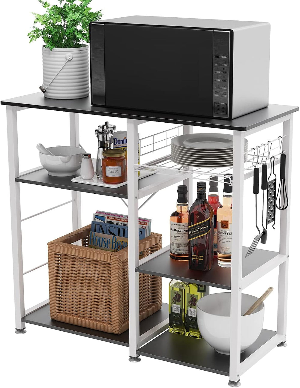 sogesfurniture 3-Tier Kitchen Baker's Rack Utility Shelf Microwave Stand ...
