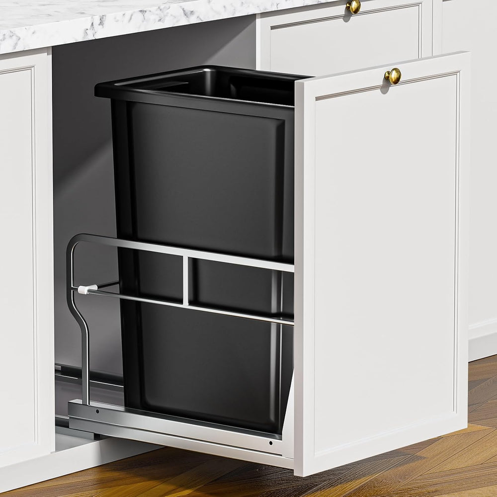 Insputer 8 Gal Pull Out Trash Can Under Cabinet, Heavy Duty Under Sink Garbage