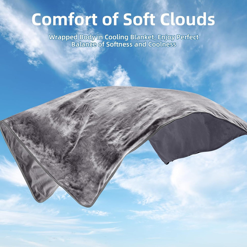 inhand Cooling Blanket King Size for Hot Sleepers (90"x108", Gray)